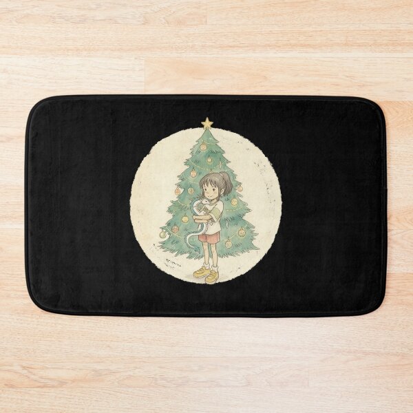 Item preview, CHIHIRO OGINO WITH HAKU DRAGON AND CHRISTMAS TREE designed and sold by LIS AND MELIVERSO.