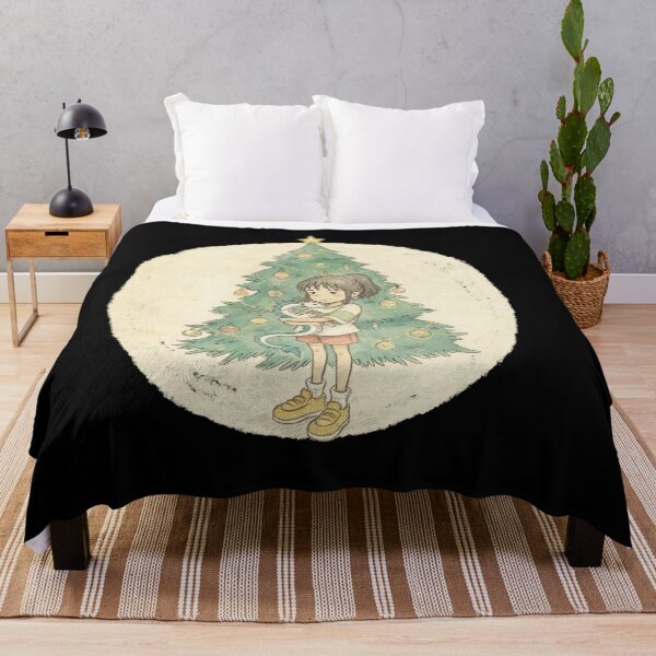 Item preview, CHIHIRO OGINO WITH HAKU DRAGON AND CHRISTMAS TREE designed and sold by LIS AND MELIVERSO.