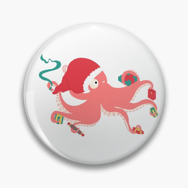 Item preview, Nautical Octopus Christmas Illustration designed and sold by LucyWinton.