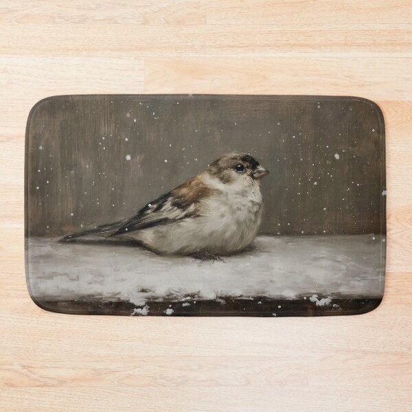 Item preview, Snowy Sparrow Perched on Ledge designed and sold by lautir.
