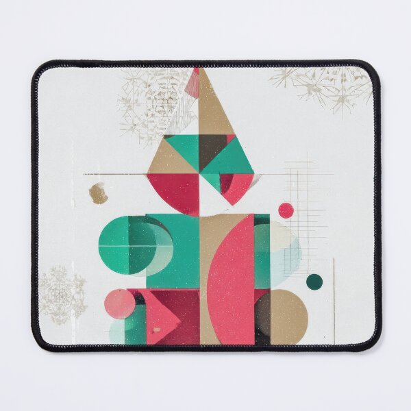 Item preview, Modern geometric design of a Christmas tree in vibrant colors for festive decor designed and sold by frequent-art.