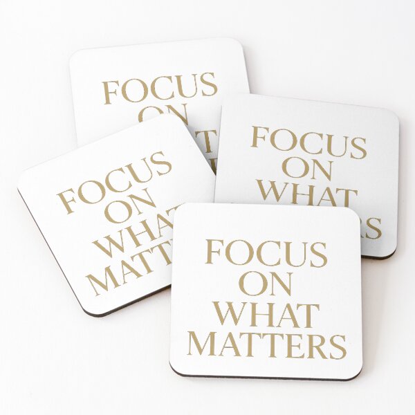 Item preview, Focus On What Matters – Black & Gold Minimalist Luxury Typography designed and sold by JonathanP514.