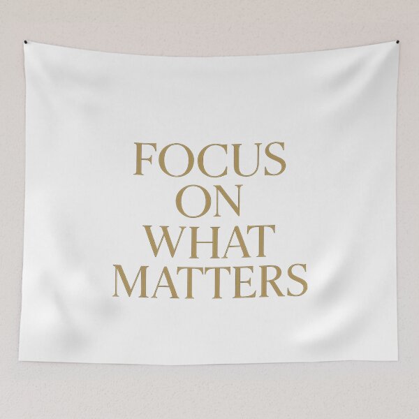 Item preview, Focus On What Matters – Black & Gold Minimalist Luxury Typography designed and sold by JonathanP514.