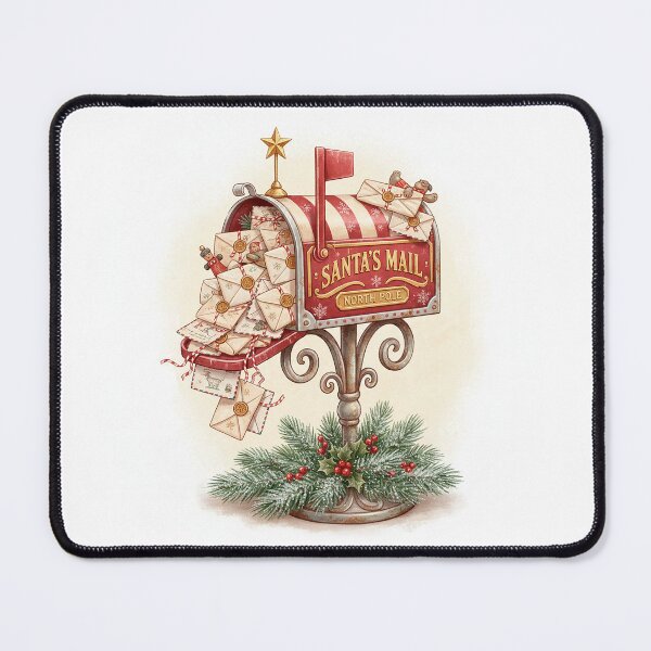 Item preview, Santa’s Vintage Mailbox – Retro Christmas Letters Illustration designed and sold by Iras-Art-Corner.