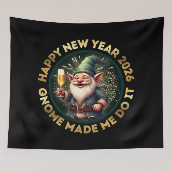 Item preview, Feliz Año Nuevo 2026, Gnomo Verde | Arte Festivo Navideño: El Gnomo Me Obligó designed and sold by PROPera-design.