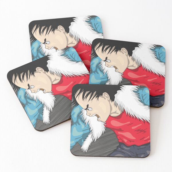Item preview, Tetsuo | Color Manga Illustration: Anger, Diagonal Close-up, and Blue Fur Jacket designed and sold by Keltoi-art.