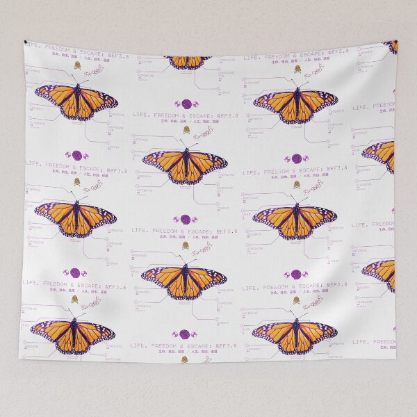 Item preview, Monarch butterfy and annotated designed and sold by m-yoga-store.