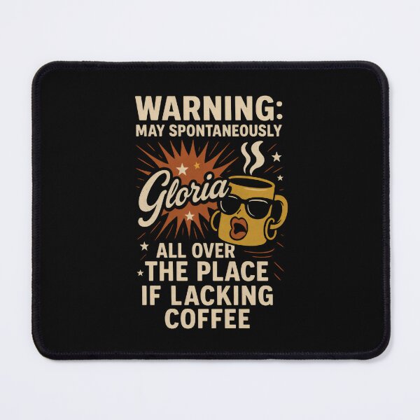 Item preview, Warning: May Spontaneously Gloria All Over the Place If Lacking Coffee designed and sold by DemureArtsy.