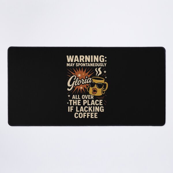 Item preview, Warning: May Spontaneously Gloria All Over the Place If Lacking Coffee designed and sold by DemureArtsy.