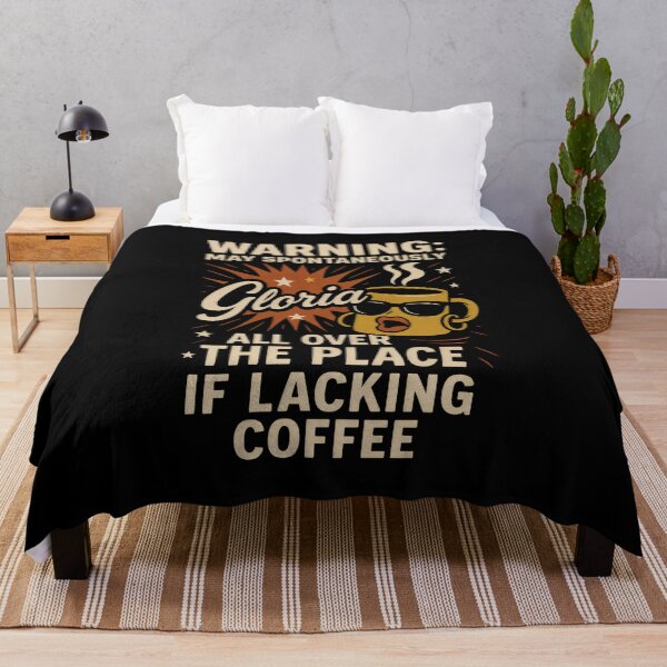 Item preview, Warning: May Spontaneously Gloria All Over the Place If Lacking Coffee designed and sold by DemureArtsy.