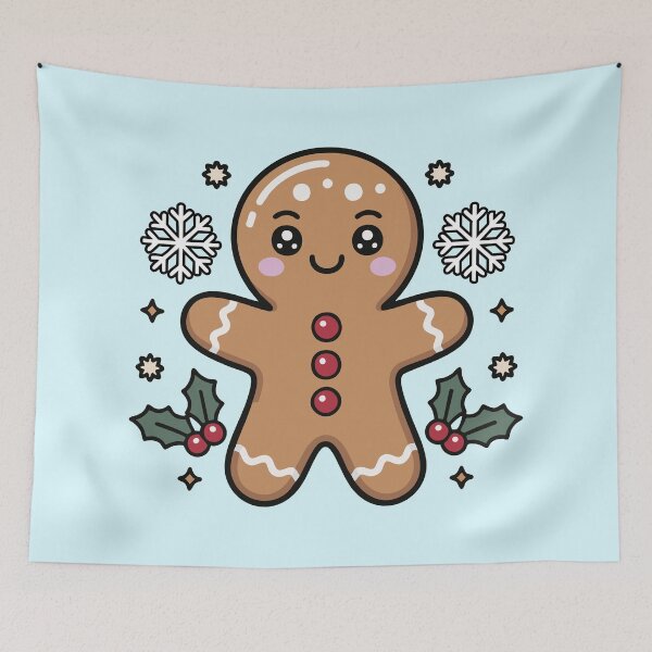 Item preview, Cute Kawaii Gingerbread Man Christmas Cookie | Holiday Design designed and sold by TeeLabDesign.