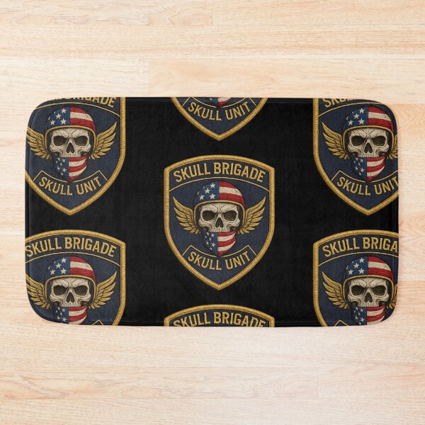Item preview, Skull Brigade Skull Unit american shield patch designed and sold by LaNadaYFundante.