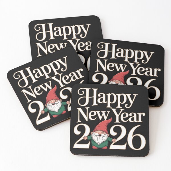 Item preview, Happy New Year 2026 Gnome Elegant Typography Design designed and sold by PROPera-design.