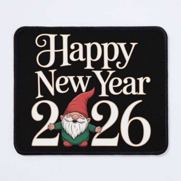 Item preview, Happy New Year 2026 Gnome Elegant Typography Design designed and sold by PROPera-design.