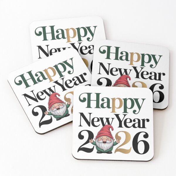 Item preview, Happy New Year 2026 Gnome Typography Design designed and sold by PROPera-design.