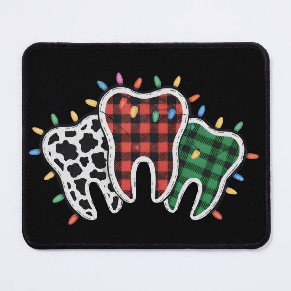 Item preview, Dentist Assistant Dental Hygiene Cow Red Green Plaid Tooth designed and sold by DemureArtsy.
