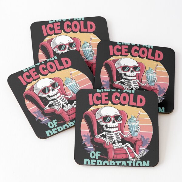 Item preview, ICE Enjoy An Ice Cold Glass Of Deportation Skeleton  designed and sold by KotexTemu.
