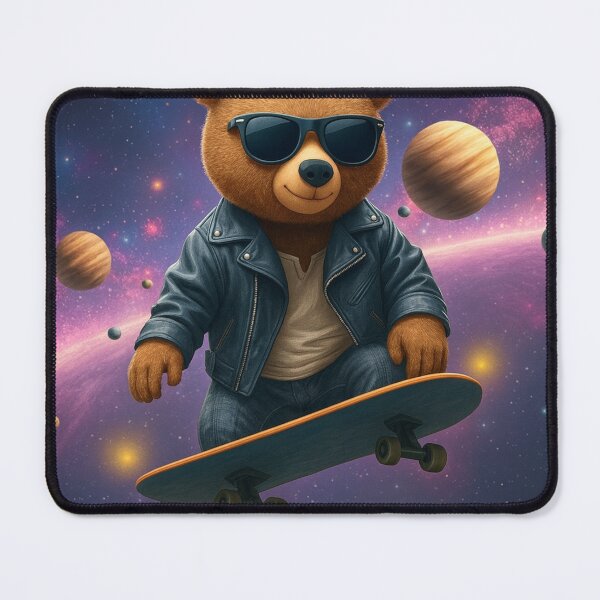Item preview, Cool Space Bear – Skateboarding in the Galaxy designed and sold by The-Dreamy-Zoo.