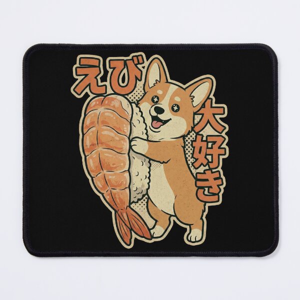 Item preview, Cute Corgi Ebi Sushi Lover Kawaii Japanese Dog & Shrimp Nigiri Art designed and sold by Bongocomic.