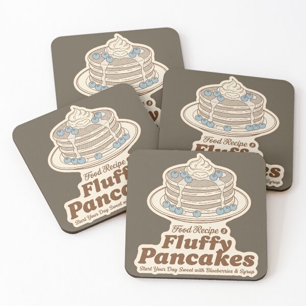 Item preview, Fluffy Pancakes Food Recipe - Start Your Day Sweet Retro Diner Art designed and sold by AwesomeBeyondLimits.