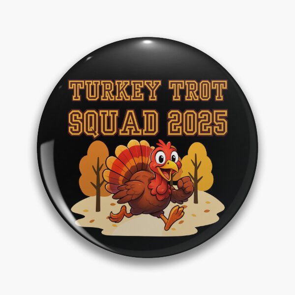 Item preview, Turkey Trot Squad 2025 Running Turkey in Autumn Park designed and sold by PROPera-design.