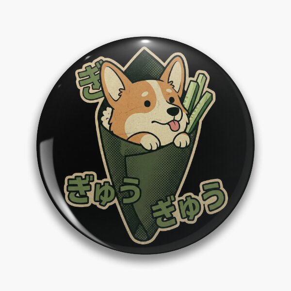 Item preview, Kawaii Corgi Sushi Roll Temaki Dog - Funny Japanese Food Lover Gift designed and sold by Bongocomic.