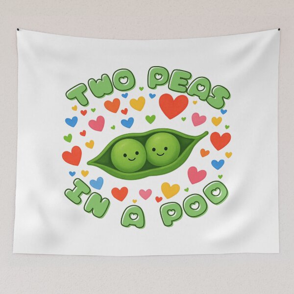 Item preview, Two Peas in a Pod - Colorful Heart Peas Design designed and sold by PROPera-design.