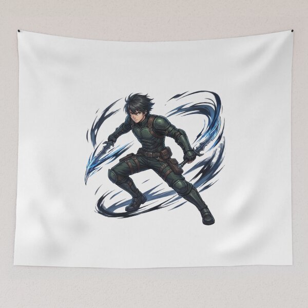Item preview, Elite Shadow Slayer - Epic Anime Warrior Tee designed and sold by ThroneOfAnime.