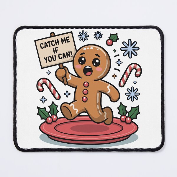 Item preview, Funny Kawaii Gingerbread Man Running Away Christmas Design | “Catch Me If You Can” designed and sold by TeeLabDesign.