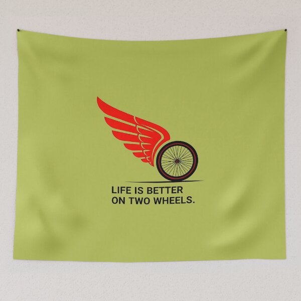 Item preview, Two Wheels Better Life Graphic designed and sold by InkWeaveShop.