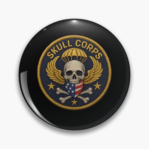 Item preview, Skull Corps paratrooper USA flag patch designed and sold by LaNadaYFundante.