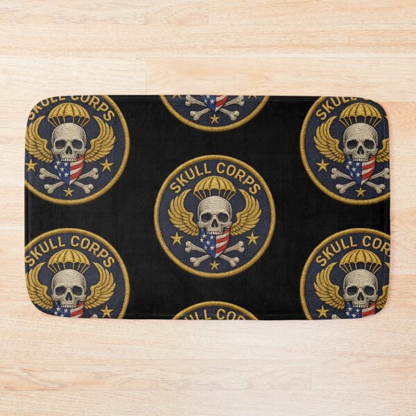 Item preview, Skull Corps paratrooper USA flag patch designed and sold by LaNadaYFundante.