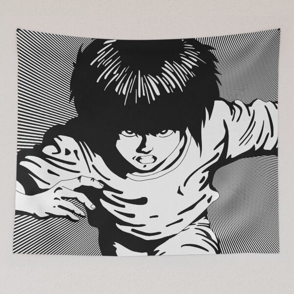 Item preview, Sakaki | Black and White Manga Illustration: Running Child, Messy Hair, and Speed Lines designed and sold by Keltoi-art.