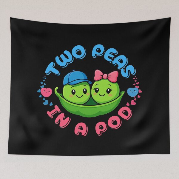 Item preview, Two Peas in a Pod - Adorable Pea Couple Love Design designed and sold by PROPera-design.