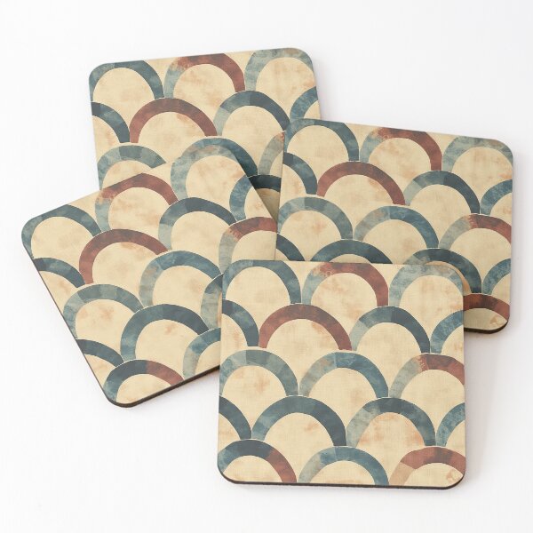 Item preview, Retro Folk Art Scallop Pattern designed and sold by tonymagnerart.