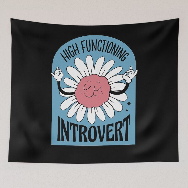 Item preview, Calm Meditating Flower High Functioning Introvert Design designed and sold by DrawHandArt.