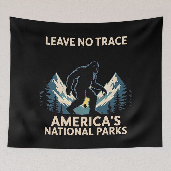 Item preview, Leave No Trace America National Parks No Trace Bigfoot designed and sold by Belkisallen.