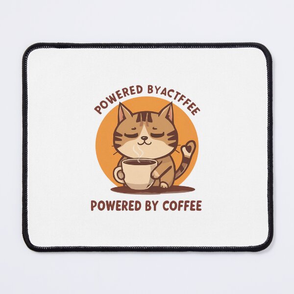 Item preview, Vintage Cat Powered By Coffee – Funny Retro Coffee Lover Design designed and sold by FlorianDIY.