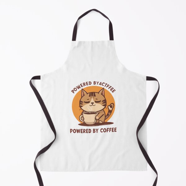 Item preview, Vintage Cat Powered By Coffee – Funny Retro Coffee Lover Design designed and sold by FlorianDIY.