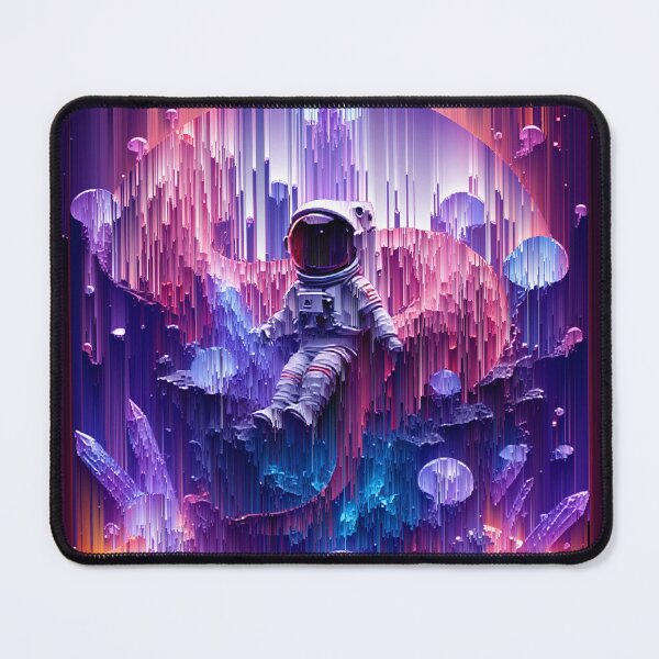 Item preview, Astronaut in Vaporwave Void Cosmic Glitch Dimension Art designed and sold by Neer arts.