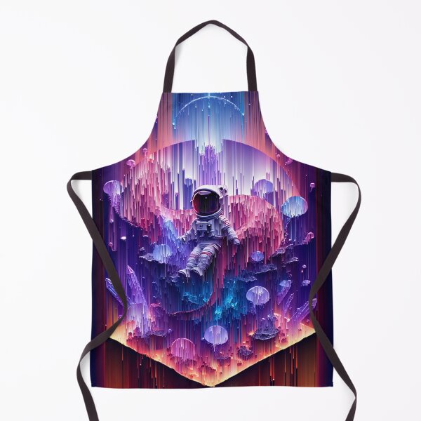 Item preview, Astronaut in Vaporwave Void Cosmic Glitch Dimension Art designed and sold by Neer arts.