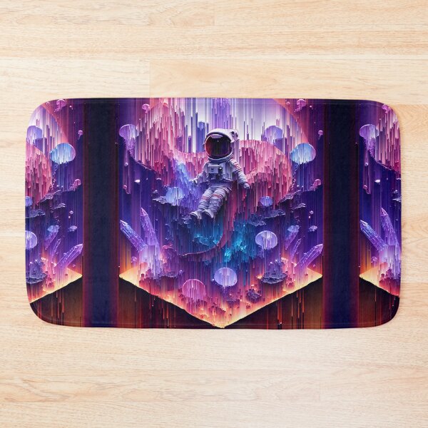 Item preview, Astronaut in Vaporwave Void Cosmic Glitch Dimension Art designed and sold by Neer arts.