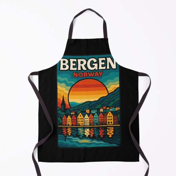 Item preview, Bergen Cityscape Norway Europe Trippy Travel designed and sold by TomFrontierArt.