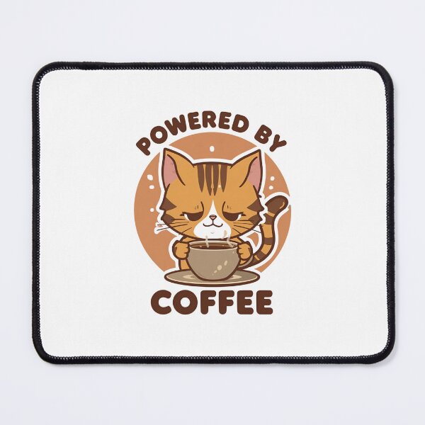 Item preview, Vintage Cat Powered By Coffee – Funny Retro Coffee Lover Design designed and sold by FlorianDIY.