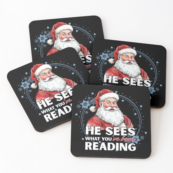 Item preview, He Sees What You’ve Been Reading Santa designed and sold by PROPera-design.