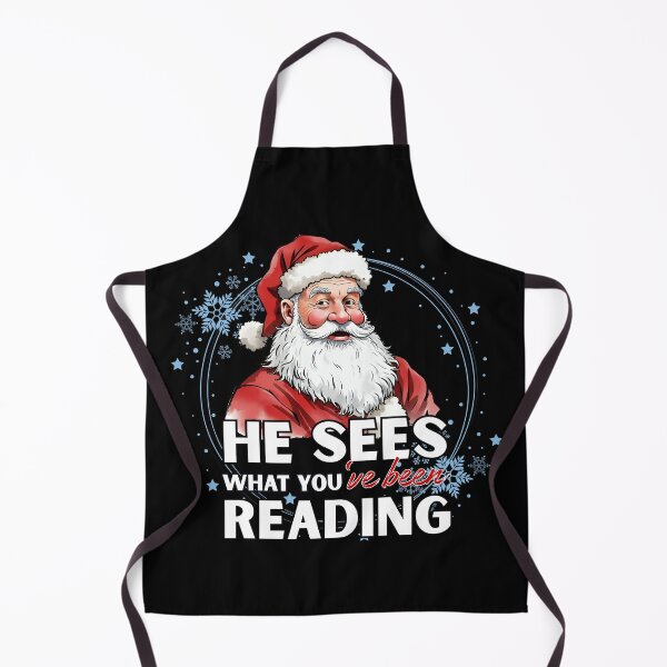 Item preview, He Sees What You’ve Been Reading Santa designed and sold by PROPera-design.