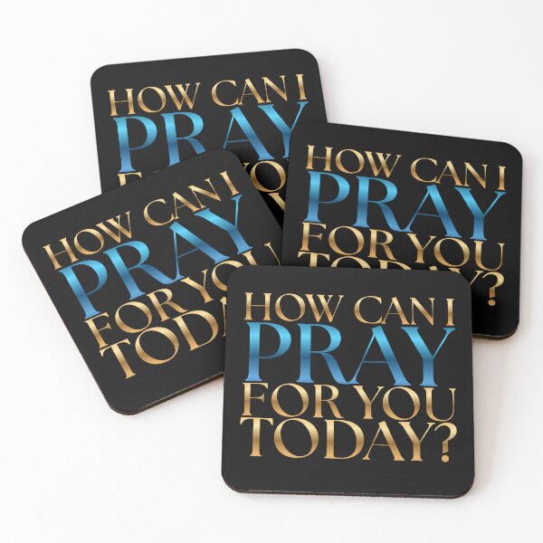 Item preview, How Can I Pray for You Today - Blue & Gold Faith Quote designed and sold by PROPera-design.