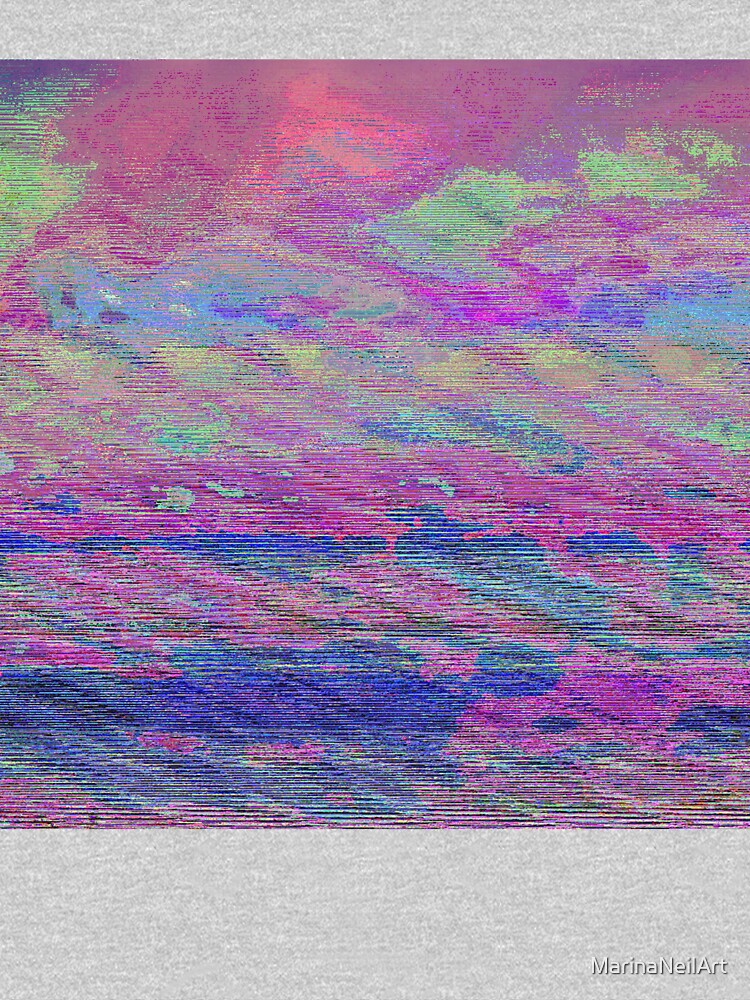 Vibrant Sky Glitch Art by MarinaNeilArt