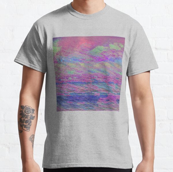 Vibrant Sky Glitch Art Classic T-Shirt
