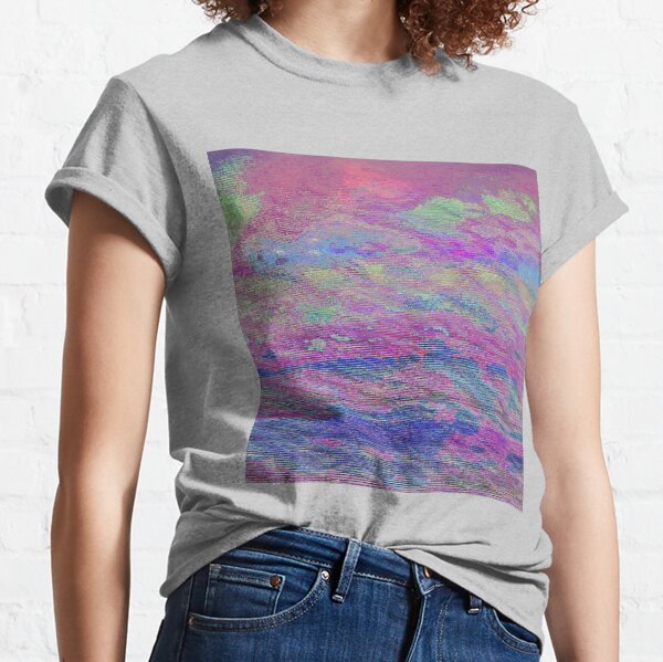 Vibrant Sky Glitch Art Classic T-Shirt